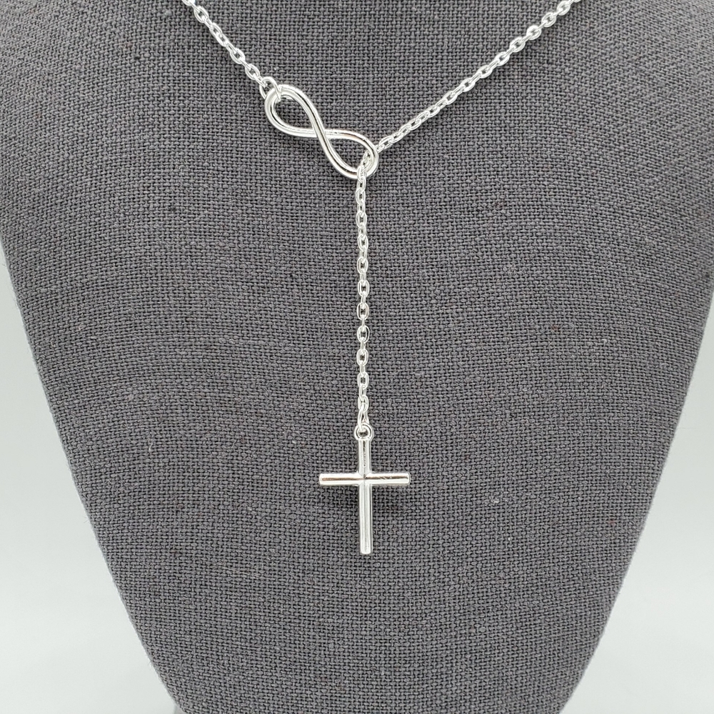 Infinity Cross Necklace - Picture 3 of 6